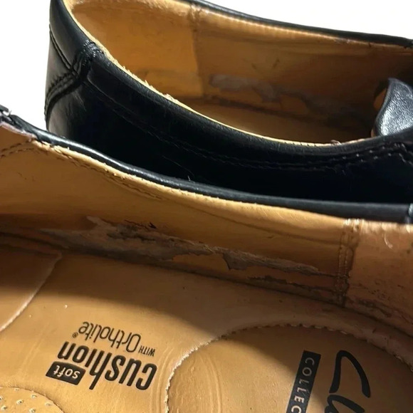 Clark’s Tilden Oxford Collection shoes,men size 8.Black leather soft cushion. - Picture 13 of 14